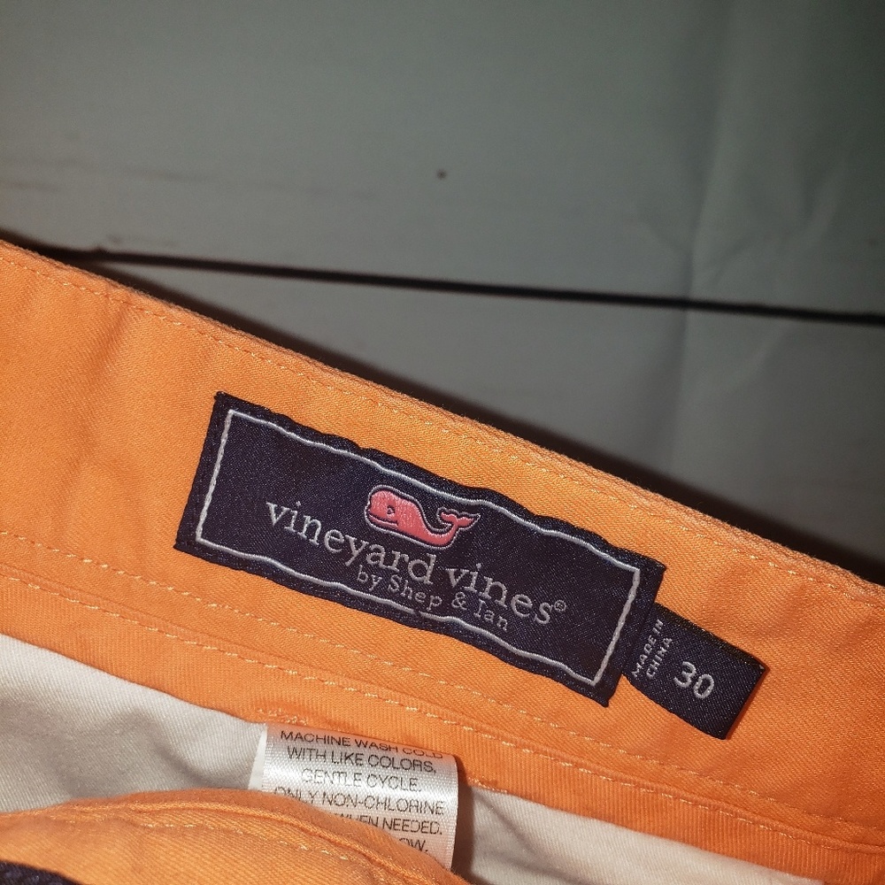 Bright orange Vineyards Vines khaki shorts - Picture 4 of 4